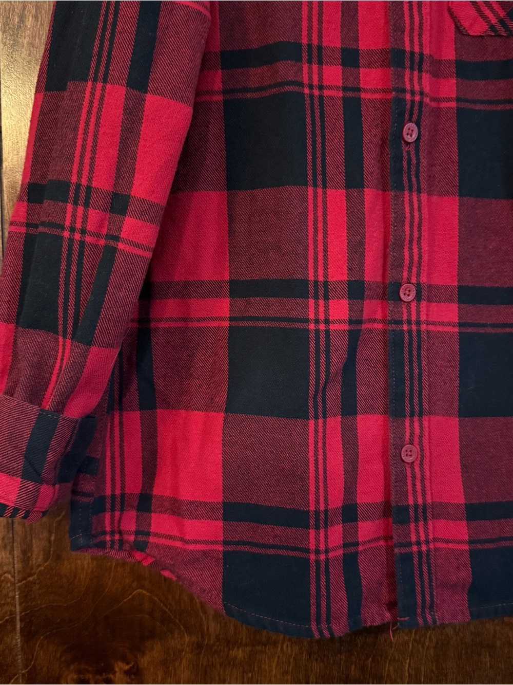 Levi’s Boys Classic Buffalo Plaid Flannel Shirt Size 14/16 - Picture 3 of 7
